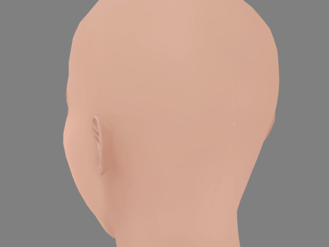 Emma Watson Head - No Hair - Low poly head for game 3D Модель