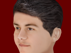 Facundo Pellistri Head - Low poly head for game 3D Модель