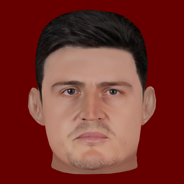 Harry Maguire Head - Low poly head for game 3D Model .c4d .max .obj .3ds .fbx .stl .blend 
