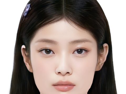 Jennie Blackpink Head - No Hair - Low poly head for game Modello 3D