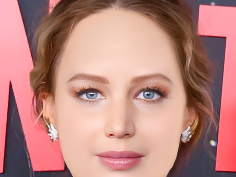 Jennifer Lawrence Head - No Hair - Low poly head for game 3D Model