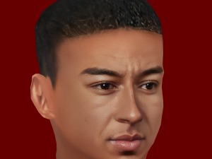 Jesse Lingard Head - Low poly head for game Modèle 3D