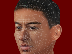 Jesse Lingard Head - Low poly head for game Modèle 3D