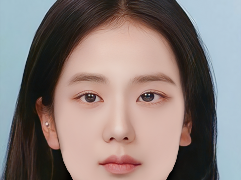 Jisoo Blackpink Head - No Hair - Low poly head for game 3D Model