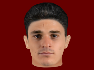 Julian Alvarez Head - Low poly head for game Modelo 3D