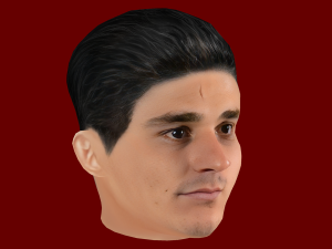 Julian Alvarez Head - Low poly head for game Model 3D