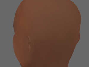 Kanye West Head - Low poly head for game Model 3D