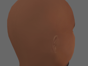 Kanye West Head - Low poly head for game Model 3D