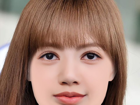 Lisa Blackpink Head - No Hair - Low poly head for game 3Dモデル