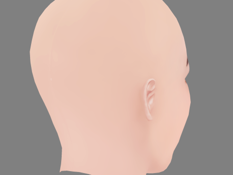 Lisa Blackpink Head - No Hair - Low poly head for game 3D Modell