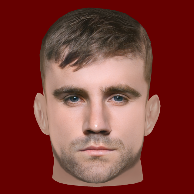 Luke Shaw Head - Low poly head for game Model 3D .c4d .max .obj .3ds .fbx .stl .blend 