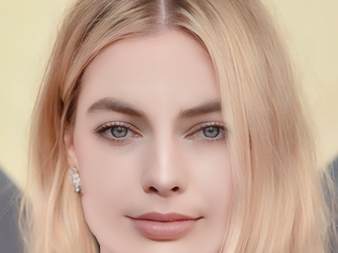 Margot Robbie Head - No Hair - Low poly head for game 3D Model