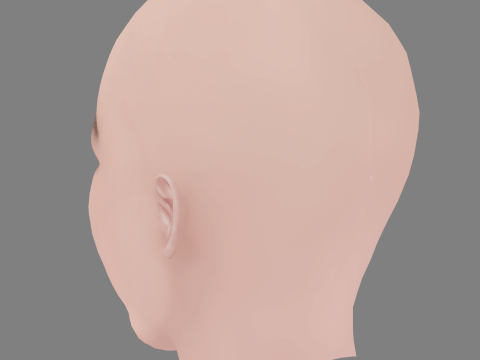 Margot Robbie Head - No Hair - Low poly head for game 3Dモデル