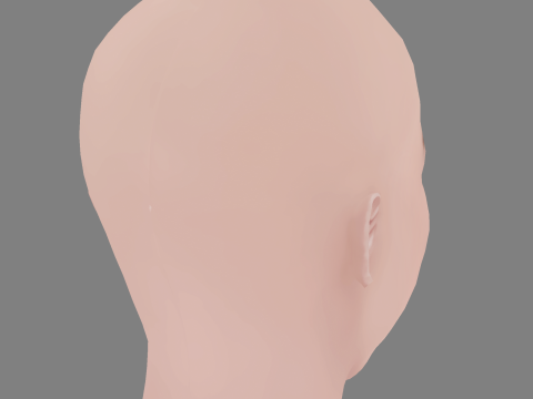 Margot Robbie Head - No Hair - Low poly head for game 3Dモデル