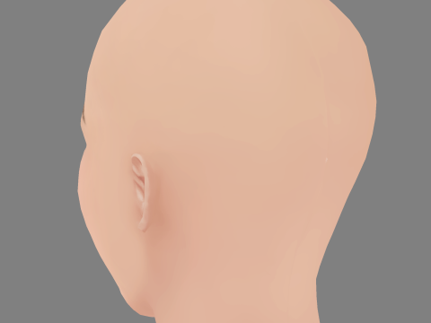 Marion Cotillard Head - No Hair - Low poly head for game 3Dモデル