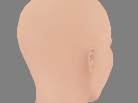 Marion Cotillard Head - No Hair - Low poly head for game 3Dモデル