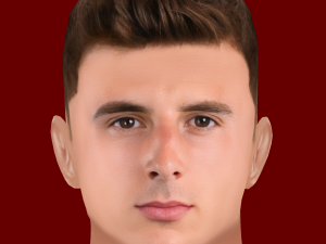 Mason Mount Head - Low poly head for game Model 3D