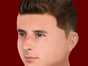 Mason Mount Head - Low poly head for game Modelo 3D