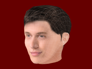 Nick Robinson Head - Low poly head for game 3Dモデル