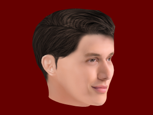 Nick Robinson Head - Low poly head for game 3Dモデル
