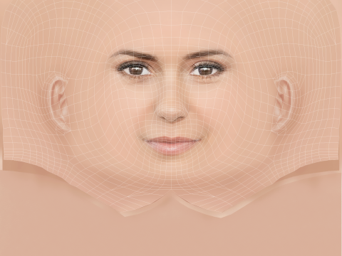 Nina Dobrev Head - No Hair - Low poly head for game Modèle 3D