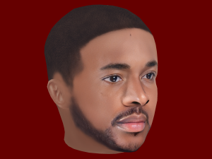 Raheem Sterling Head - Low poly head for game Model 3D