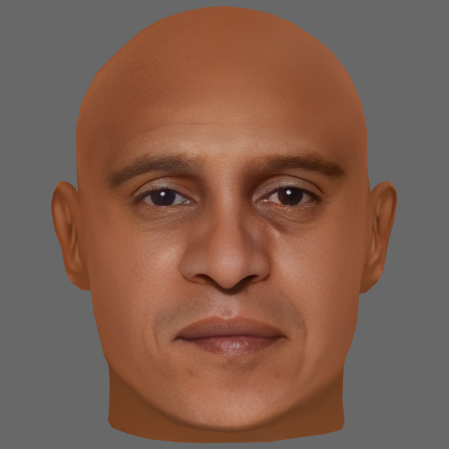 Roberto Carlos Head - Low poly head for game 3D Model .c4d .max .obj .3ds .fbx .stl .blend