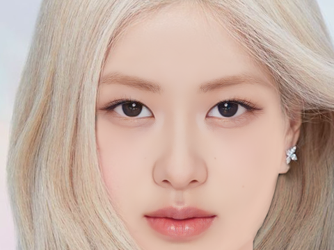 Rose Blackpink Head - No Hair - Low poly head for game 3D Model