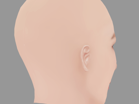 Rose Blackpink Head - No Hair - Low poly head for game Modelo 3D