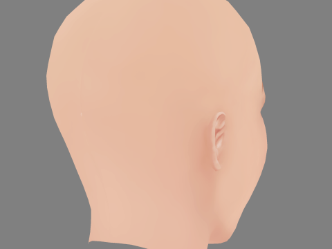 Scarlett Johansson Head - Low Poly Head for Game - No Hair Modèle 3D
