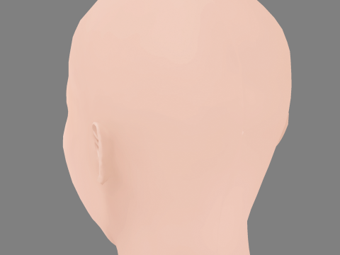 Son Ye-Jin Head - No Hair - Low poly head for game Modelo 3D