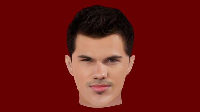 Taylor Lautner Head - Low poly head for game 3Dモデル .c4d .max .obj .3ds .fbx .stl .blend 