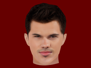 Taylor Lautner Head - Low poly head for game 3D Model