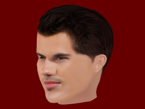Taylor Lautner Head - Low poly head for game 3Dモデル