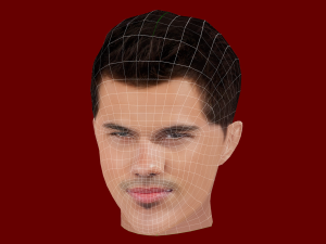 Taylor Lautner Head - Low poly head for game 3Dモデル