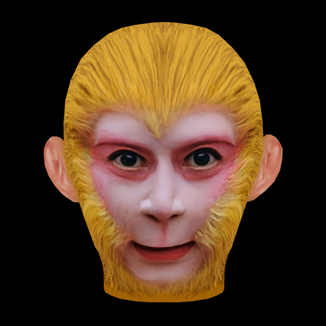Monkey King - Sun Wukong Head - Low Poly Head for Game Modelo 3D .c4d .max .obj .3ds .fbx .stl .blend 