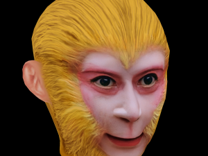 Monkey King - Sun Wukong Head - Low Poly Head for Game Modelo 3D