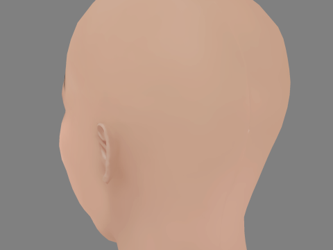 Zoe Saldana Head - Low Poly Head for Game - No Hair 3D Модель