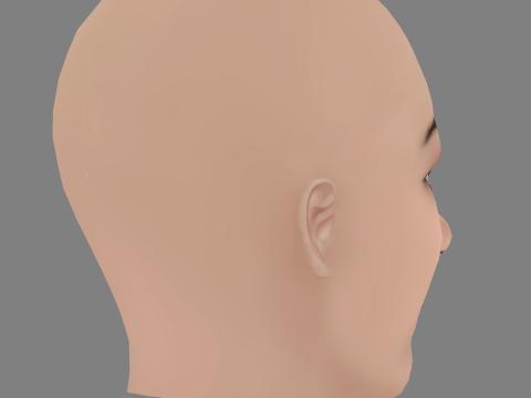 Zoe Saldana Head - Low Poly Head for Game - No Hair 3D Модель