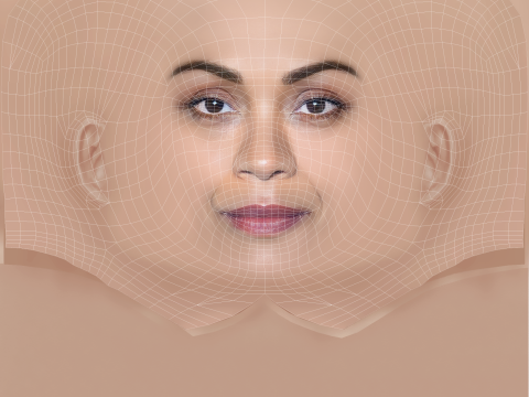 Zoe Saldana Head - Low Poly Head for Game - No Hair 3D Модель