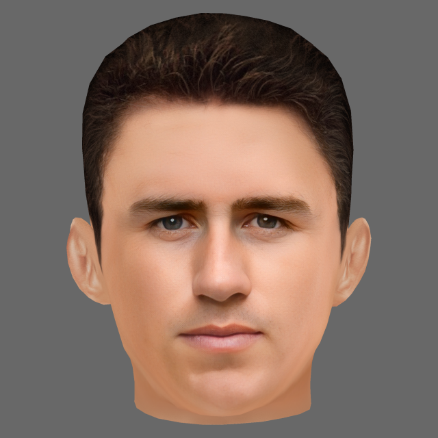 Aymeric Laporte Head - Low poly head for game Modèle 3D .c4d .max .obj .3ds .fbx .stl .blend 