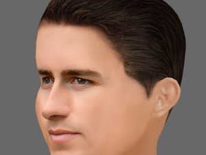 Aymeric Laporte Head - Low poly head for game Modèle 3D
