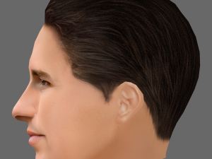 Aymeric Laporte Head - Low poly head for game Modèle 3D