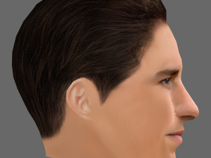 Aymeric Laporte Head - Low poly head for game Modèle 3D