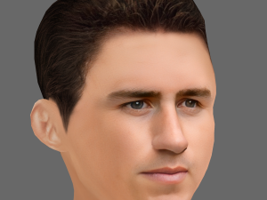 Aymeric Laporte Head - Low poly head for game Modèle 3D