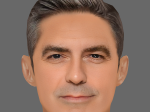 George Clooney Head - Low poly head for game 3Dモデル