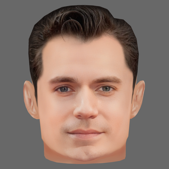 Henry Cavil Head - Low poly head for game Modelo 3D .c4d .max .obj .3ds .fbx .stl .blend 