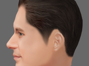Henry Cavil Head - Low poly head for game Modelo 3D