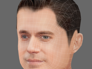 Henry Cavil Head - Low poly head for game Modelo 3D