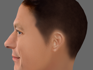 John Cena Head - Low poly head for game 3D Model